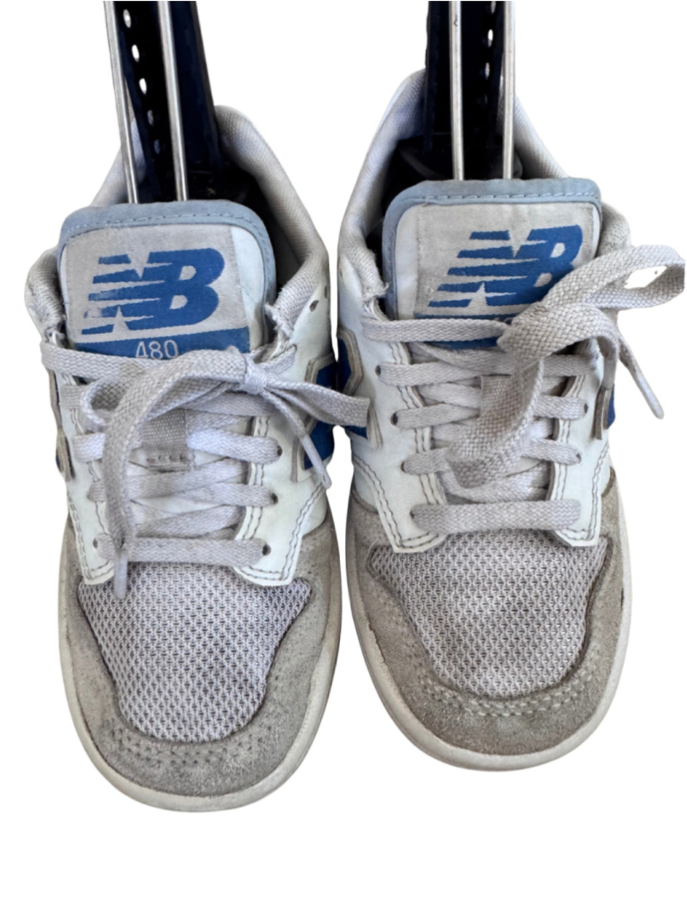 Boys New Balance 480 Sneakers White Blue Size 11